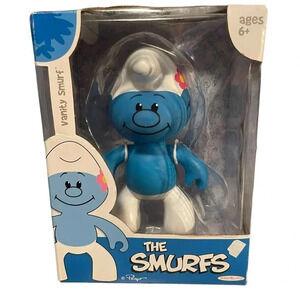 2009 Jakks Pacific Vinyl Vanity Smurf Figure 6”